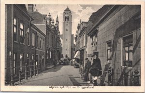 Netherlands Alphen Aan Den Rijn Bruggestraat Vintage Postcard 09.41