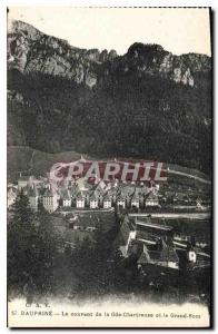 Old Postcard Dauphine Convent of the Grande Chartreuse and Grand Som