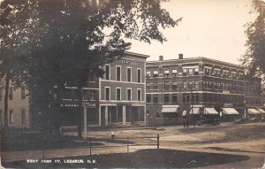 Lebanon New Hampshire West Park Street B/W Photo Vintage Postcard U5677