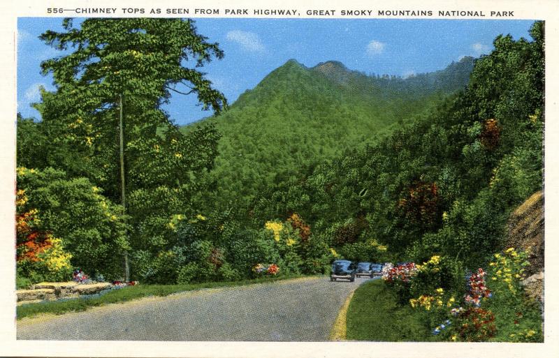 NC/TN - Great Smoky Mountains National Park. Chimney Tops