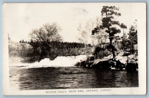 Ontario Canada Postcard Nestor Falls Near Emo 1952 Vintage RPPC Photo