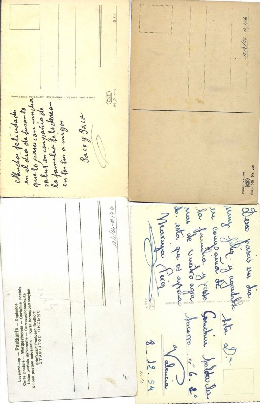 Beautiful flowers Lor of nineteen (29) old vintage PC. Early 20th century