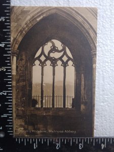 Postcard - Trinity Window, Melrose Abbey - Melrose, Scotland