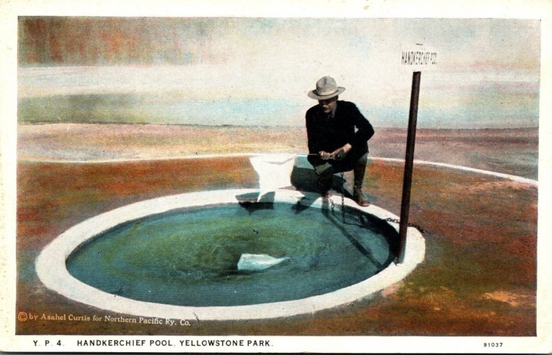 Yellowstone National Park Handkerchief Pool 1924 Curteich