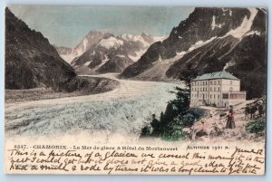 Chamonix Haute-Savoie France Postcard Sea of ​​Ice & Hôtel du Montenvers 1902