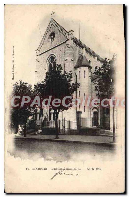 Old Postcard Biarritz The Dominican Church