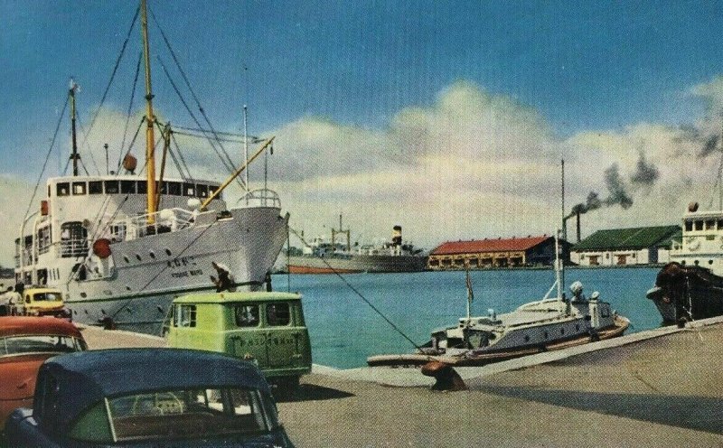 Niigata Harbour Harbor Postcard Japan Boats