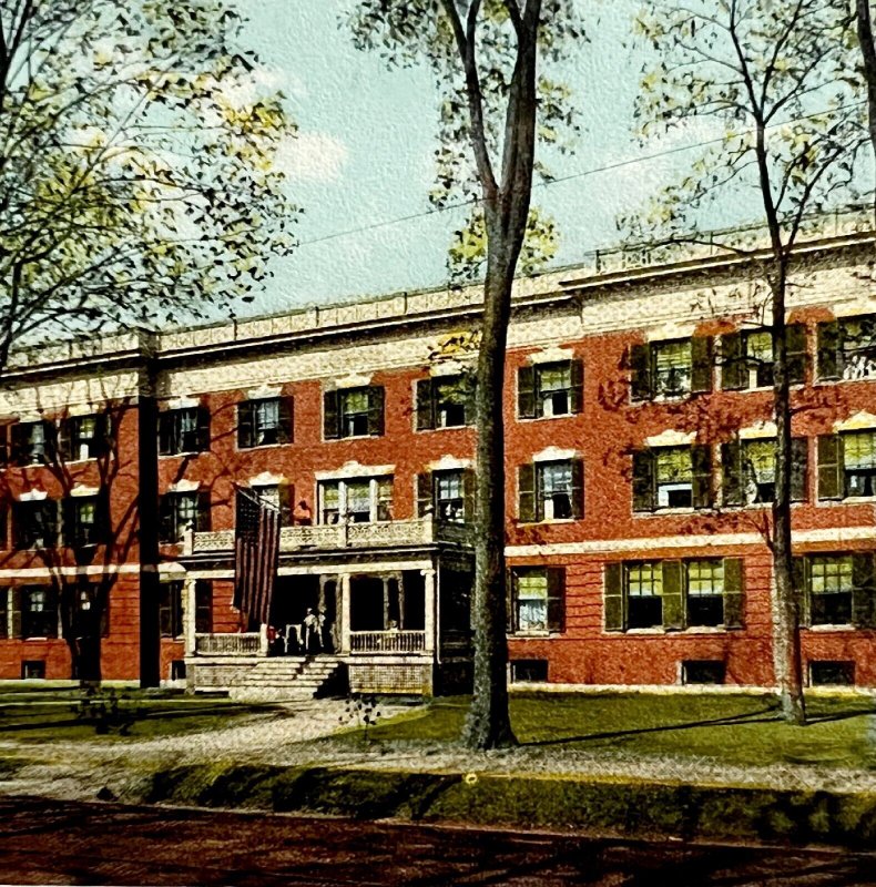 Colby College Foss Hall Postcard Waterville Maine University c1900-1920s DWS5B