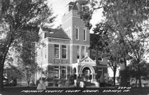 Real Photo Postcard Fremont County Courthouse in Sidney, Iowa~122157