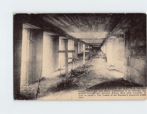 Postcard The Trench of the Bayonets memorial Inside view, Verdun, France