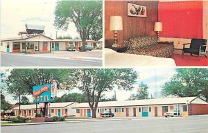 WY, South Lusk, Wyoming, Covered Wagon Motel, Multi-View, Dexter No 14995C