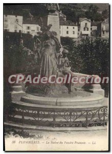 Old Postcard Plombieres Statue Of Frenchman Painter