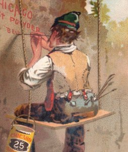 1887 Chicago Yeast Powder Man Painting On Wall P136
