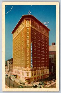 Hotel Lincoln, Indianapolis, 1955 Postcard, Butler University Centennial Cancel