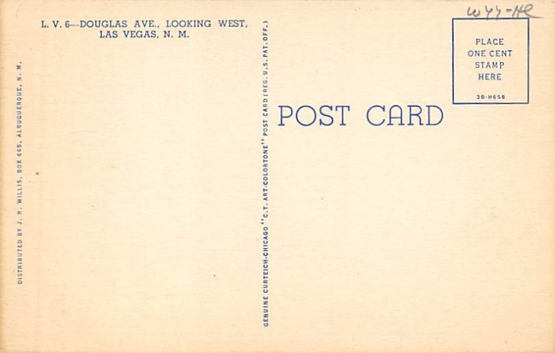 Douglas Ave., Looking West Las Vegas, New Mexico NM