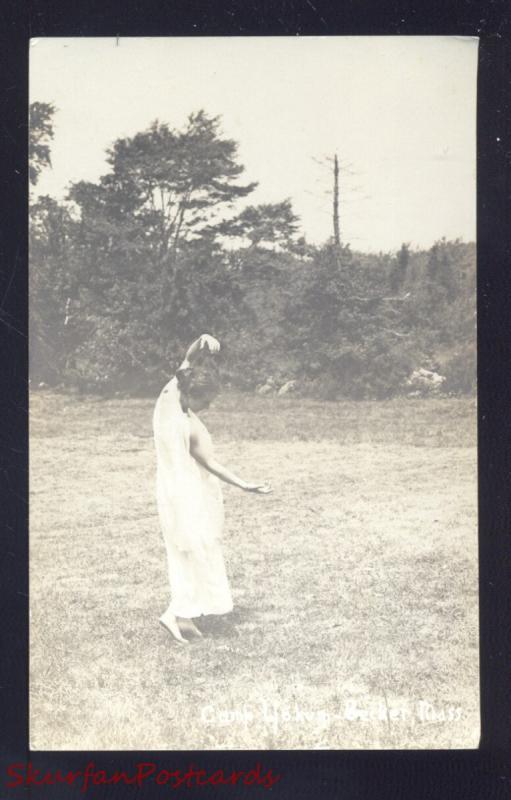 RPPC BECKER MASSACHUSETTS CAMP YOKUM PRETTY GIRL MASS. REAL 