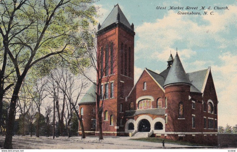 GREENSBORO, North Carolina, PU-1912; West Market Street M. E. Church