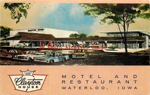 IA, Waterloo, Iowa, Clayton House Motel, Exterior, Curteich