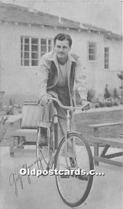 Gig Young Bicycle 1944 Ink Stamp light paper marks on back from being glued i...