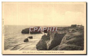 Postcard Old Zion Pres Croix de Vie Vendee The breakthrough rock and cliffs