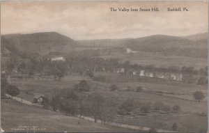 Postcard The Valley from Sunset Hill Bushkill PA