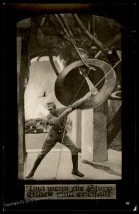 3rd Reich Germany 1932 Schleicher SA Swastika Rising Sun Belltower  RPPC S 80552