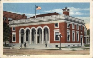 Greenville Mississippi MS Post Office Vintage Postcard