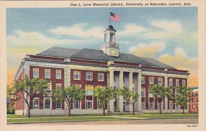 Nebraska Lincoln Don L Love Memorial Library University Of Nebraska Curteich