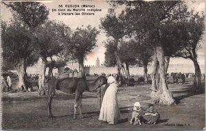 Morocco Oudjda Morocco A Corner of the Indigenous Market  Vintage Postcard 02.99