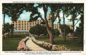 Postcard Edgewater Gulf Hotel Edgewater Park Mississippi