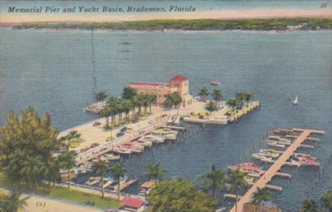 Florida Bradenton Memorial Pier and Yacht Basin 1959