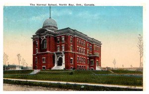 Postcard SCHOOL SCENE North Bay Ontario ON AQ6934