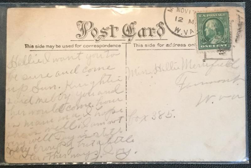 Vintage Postcard Used Wedding Couple “I swear by the stars above”  LB