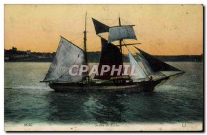 Old Postcard Fishing Boat