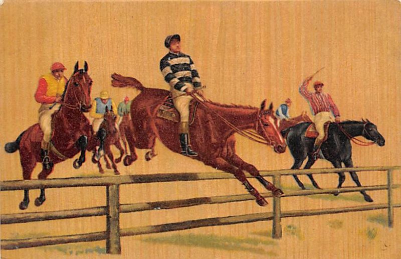 Misc Artist Signed Horse Racing writing on back 