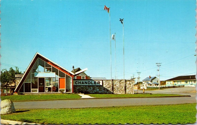 VINTAGE POSTCARD TOURIST INFORMATION CENTRE AT CHANDLER QUEBEC CANADA 1970