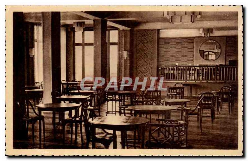 Old Postcard Hauteville Lompnes Ain Sanatorium The Albarine The Grand Salon