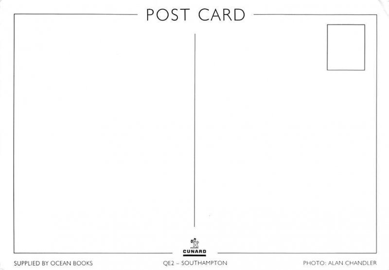 Queen Elizabeth 2 Cunard Line Ship Unused 