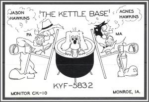 Iowa, Monroe - QSL Ham Radio - The Kettle Base - (MX-002)