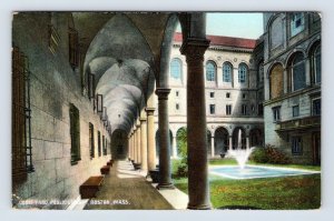 Public Library Courtyard Boston Massachusetts MA 1909 DB Postcard F19