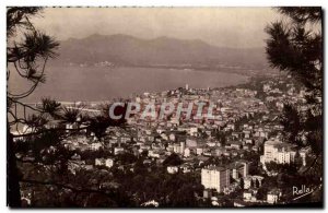 Old Postcard La Cote D Azur Cannes General View from Super Cannes