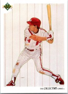 1991 Upper Deck Baseball Card Lenny Dykstra Philadelphia Phillies sk20605