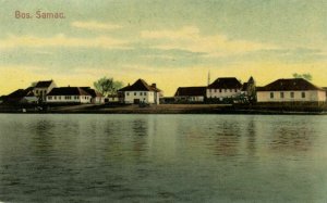 bosnia and herzegovina, BOSANSKI ŠAMAC Шамац, Panorama Sava River 1913 Postcard 