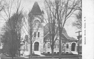 Canton New York~Methodist Church~Stone Building with Stained Glass Windows~1917