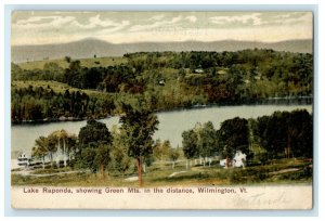 1907 Lake Raponda Showing Green Mts In Distance Wilmington Vermont VT Postcard   