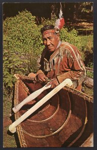 PEI ROCKY POINT Martin Mitchell Hand Made Birch Bark Canoe Micmac Indian Village