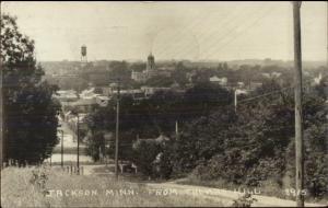 Jackson MN From Thomas Hill c1920s Real Photo Postcard