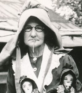 RPPC Aunt Boo and Her Dolls - Van Buren AR, Arkansas - Home of Bob Burns