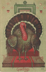 US Vintage Greeting Postcard, Thanksgiving Greetings, Teacher to Student