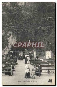 Old Postcard Lourdes Grotto